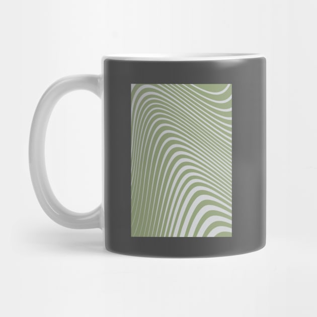 Modern Abstract Wavy Line - Aesthetic Green by SallySunday